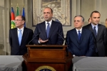 On. Angelino Alfano, Leader del partito “Nuovo Centrodestra”, Sen. Maurizio Sacconi e On. Enrico Costa