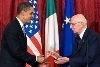 Incontro e successive dichiarazioni alla stampa del Presidente della Repubblica Giorgio Napolitano, e del Presidente degli Stati Uniti d'America, Barack Obama