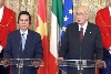 Incontro e successive dichiarazioni alla stampa del Presidente Giorgio Napolitano in occasione della Visita di Stato del Presidente della Repubblica Socialista del Vietnam, S.E. il Signor Nguyen Minh Triet 