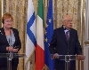 Risposte del Presidente Napolitano ai giornalisti al termine dei colloqui con il Presidente della Finlandia