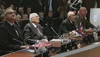 Collegamento in videoconferenza del Presidente Giorgio Napolitano con i contingenti militari italiani impegnati nei teatri di operazioni internazionali