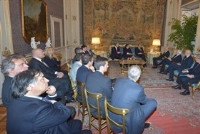 Incontro del Presidente della Repubblica Giorgio Napolitano con una delegazione dell'Associazione Nazionale dei Comuni Italiani