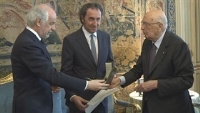 Incontro del Presidente Napolitano con Paolo Sorrentino e alcuni interpreti del film "La Grande Bellezza"