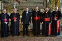 Incontro del Presidente della Repubblica Giorgio Napolitano con i Cardinali italiani di nuova nomina
