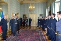 Incontro del Presidente Giorgio Napolitano con una rappresentanza di allievi degli Istituti di formazione dell'Aeronautica Militare in occasione del 91° anniverasrio.