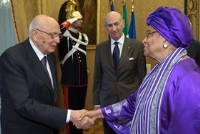 Incontro del Presidente Giorgio Napolitano con il Presidente della Repubblica di Liberia, Ellen Johnson Sirleaf