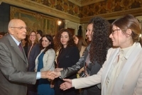 Il Presidente della Repubblica Giorgio Napolitano saluta i nuovi Magistrati ordinari in tirocinio