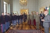 Incontro del Presidente  Giorgio Napolitano con una rappresentanza di allievi degli Istituti di formazione dell'Esercito, in occasione del 153° anniversario.