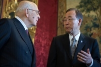 Incontro del Presidente della Repubblica, Giorgio Napolitano con il Segretario generale delle Nazioni Unite, Ban Ki-moon, e successivamente i Capi delle Agenzie delle Nazioni Unite.