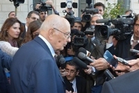 Il Presidente Napolitano in occasione dell'apertura al pubblico dei Giardini del Quirinale