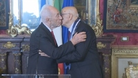 Cerimonia di consegna al Presidente Napolitano dell'onoreficenza "The Presidential Award of Distinction" da parte di Shimon Peres, Presidente dello Stato di Israele