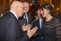 David di Donatello: il Presidente Napolitano con alcuni degli ospiti