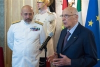 Incontro del Presidente della Repubblica Giorgio Napolitano con una rappresentanza degli allievi degli Istituti di formazione della Marina Militare