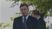 Intervento del Presidente sloveno Borut Pahor a Monte Santo in occasione dell'inaugurazione di una targa dedicata ai caduti della Grande Guerra