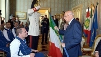 Il Presidente Napolitano e il Ministro Pinotti incontrano gli atleti partecipanti ai campionati militari paralimpici di Londra