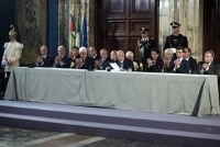 Saluto del Presidente Napolitano alla Cerimonia di commiato dei componenti il Consiglio Superiore della Magistratura uscenti e di presentazione dei nuovi Consiglieri (audio)