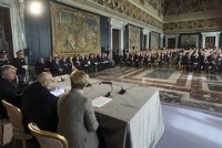 Audio dell'intervento del Presidente Napolitano alla Cerimonia di consegna delle insegne di Cavaliere dell'Ordine "Al Merito del Lavoro"