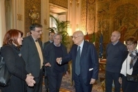 Incontro del Presidente Napolitano con Don Luigi Ciotti e una delegazione di "Libera. Associazioni, nomi e numeri contro le mafie"