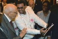 Intervento del Presidente della Repubblica Giorgio Napolitano con i giovani volantari di Expo 2015