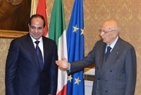 Incontro del Presidente della Repubblica, Giorgio Napolitano con il Presidente della Repubblica Araba d'Egitto, Abdel Fattah Al Sisi.