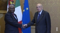 Incontro del Presidente della Repubblica Giorgio Napolitano con il Presidente della Repubblica del Mozambico