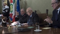 Conferenza del Presidente Napolitano all'Accademia dei Lincei:"Crisi di valori da superare e speranze da coltivare per l'Italia e l'Europa di domani"