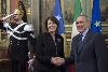 Incontro del Presidente del Senato nell’esercizio delle funzioni del Presidente della Repubblica, Pietro Grasso, con la Presidente della Repubblica del Kosovo, Atifete Jahjaga