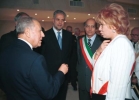 Visita alla città di Milano - Il Presidente Ciampi con Ombretta Colli, Presidente della Provincia, Gabriele Albertini, Sindaco di Milano e Roberto Formigoni, Presidente della Giunta Regionale.