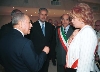 Visita alla città di Milano - Il Presidente Ciampi con Ombretta Colli, Presidente della Provincia, Gabriele Albertini, Sindaco di Milano e Roberto Formigoni, Presidente della Giunta Regionale.