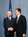 Visita alla Commissione ed al Consiglio dell'Unione Europea - Il Presidente Ciampi con il Presidente dell Commissione Europea Romano Prodi.
