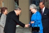 Il Presidente Ciampi accompagnato dalla consorte Franca Pilla viene accolto dalla Regina Elisabetta II e dal Principe Filippo di Edimburgo a Buckingham Palace.