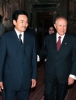 Il Presidente Ciampi con il Presidente della Mongolia Natsaguiin Bagabandi.