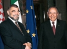 Il Presidente Ciampi con il Presidente della Repubblica di Croazia Stjepan Mesic.