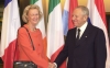 Il Presidente della Repubblica Carlo Azeglio Ciampi con il Presidente del Parlamento Europeo Nicole Fontaine.