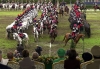 S.M. la Regina Elisabetta II e il Presidente Ciampi durante il Carosello Storico del Gruppo Squadrone Carabinieri a cavallo.