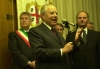 Il Presidente Ciampi, a Villa Devoto, insieme al Presidente della Giunta Regionale della Sardegna Mario Floris e al Sindaco di Cagliari Mariano Delogu.