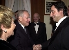 Il Presidene Ciampi e la moglie Franca salutano nel foyer del Teatro alla Scala il M° Riccardo Muti.