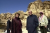 Il Presidente Ciampi con la moglie Franca durante la visita a Petra.