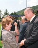 La Signora Franca Pilla Ciampi con il Presidente della Provincia Autonoma di Bolzano Luis Durnwalder poco prima di lasciare la città di Bressanone.