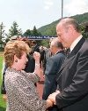 La Signora Franca Pilla Ciampi con il Presidente della Provincia Autonoma di Bolzano Luis Durnwalder poco prima di lasciare la città di Bressanone.