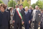 Il Presidente Ciampi accompagnato dal Segretario Generale del Quirinale Gifuni, accolto dal Sindaco Seebacher, dal Presidente della Giunta Regionale del Trentino Alto Adige e dal Presidente della Provincia Autonoma di Bolzano Durnwalder.