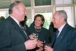 Il Presidente Ciampi insieme al Presidente della Provincia Autonoma di Bolzano Durnwalder e il Presidente della Giunta Regionale del Trentino Alto Adige Cogo.