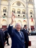 Il Presidente Ciampi al suo arrivo all'Acropolium per l'inaugurazione della Mostra del desing italiano.