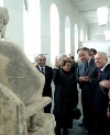 Il Presidente Ciampi con la moglie Franca visitano l'esposizione della Regione Calabria sui "Culti e Miti della Locride".