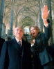 Il Presidente Ciampi durante la visita al Chiostro del Monastero dei Frati di San Girolamo.