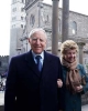 Il Presidente Ciampi con la moglie Franca mentre visita la Curia Vescovile della Diocesi.