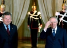 Il Presidente Ciampi ed il Presidente della Repubblica di Polonia Aleksander Kwasniewski, al termine dei colloqui, al Quirinale