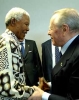 Il Presidente Ciampi con Nelson Mandela, ex Presidente del Sud Africa.