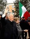 Il Presidente  Ciampi insieme alla moglie Franca al suo arrivo al Convitto Nazionale Mario Pagano