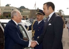  Il Presidente Ciampi viene accolto al Re del Marocco Mohammed VI al suo arrivo al Palazzo Reale.